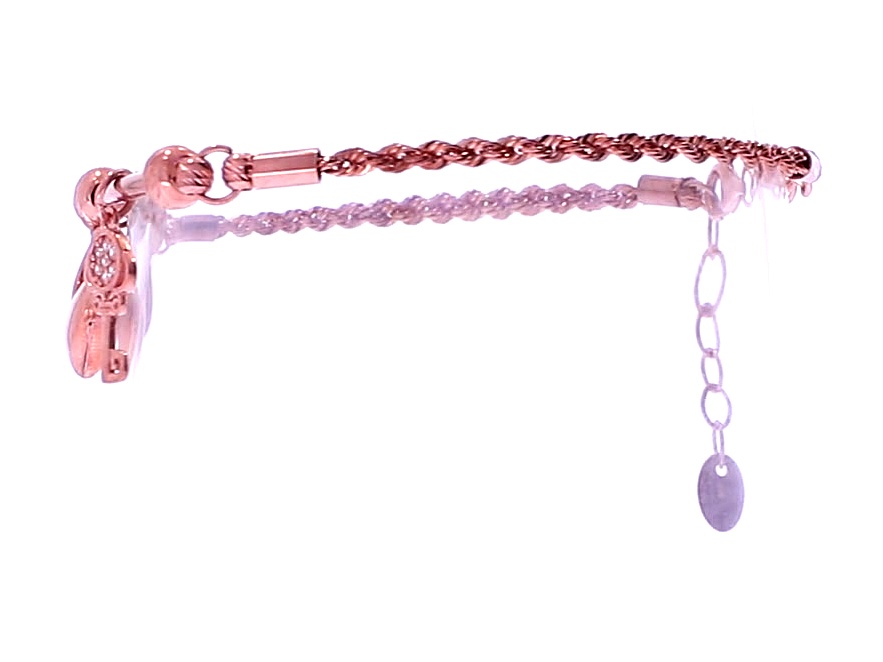 Gold bracelet with zircon